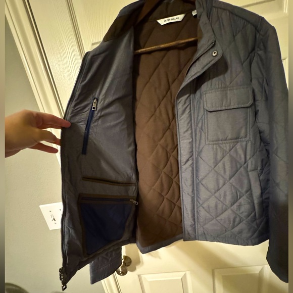 Peter Millar Norfolk Bomber Jacket, Medium Gray, XL, Like New - Picture 4 of 11